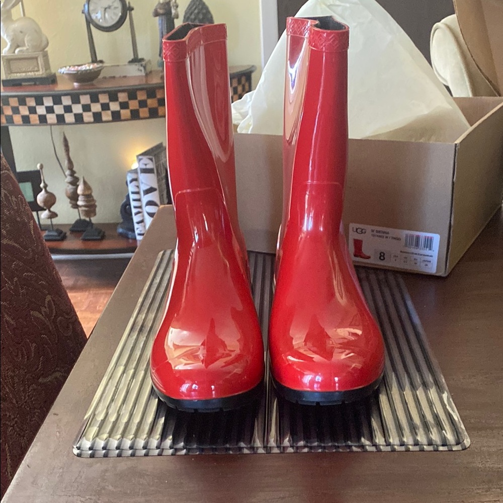 UGG Red Rain Boots